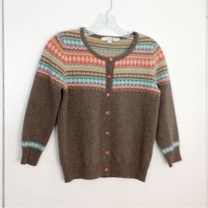 Boden Fair Isle Wool Cardigan